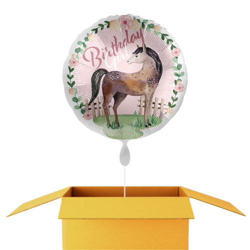 Happy Birthday Pferd Ballon - 43 cm
