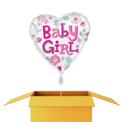 Baby Girl Herz Ballon - 43 cm