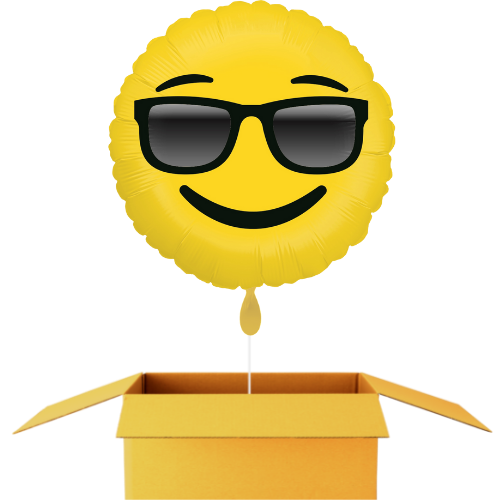 Smiley avec lunettes de soleil ballon- 46cm