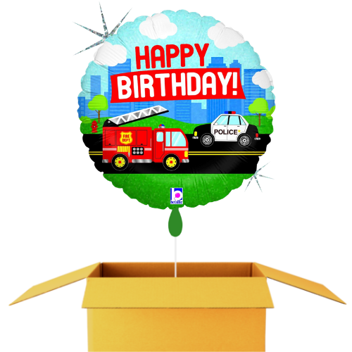 Happy birthday véhicules ballon - 46cm