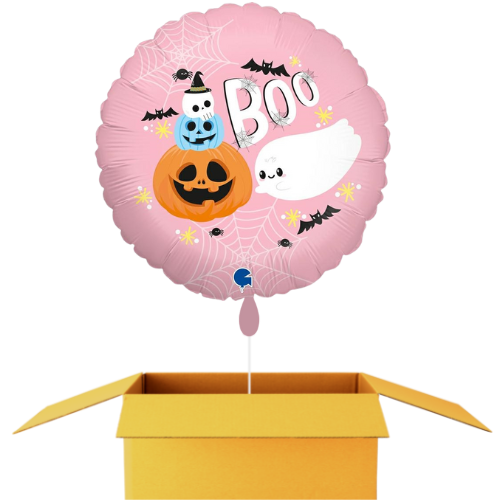 Boo fantôme rose ballon - 43cm