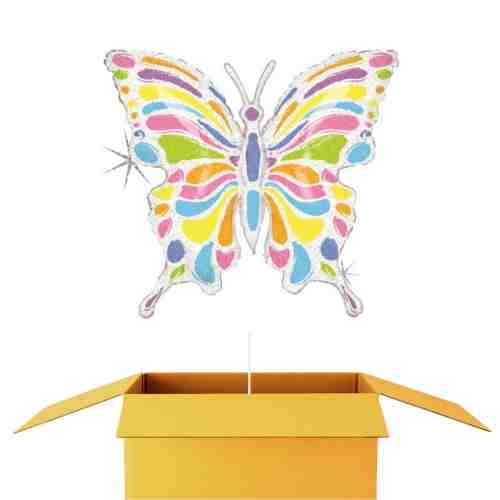 Schmetterling farbig Ballon - 84 cm