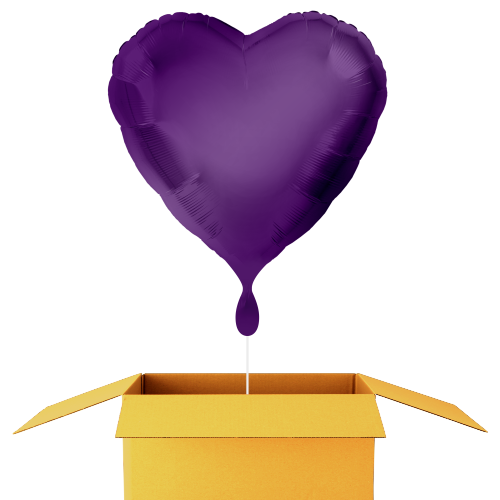 Herz violett klein Ballon - 43cm
