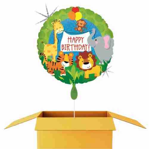 Happy Birthday wilde Tiere Ballon - 46cm