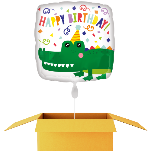 Krokodil Happy Birthday Ballon - 43cm
